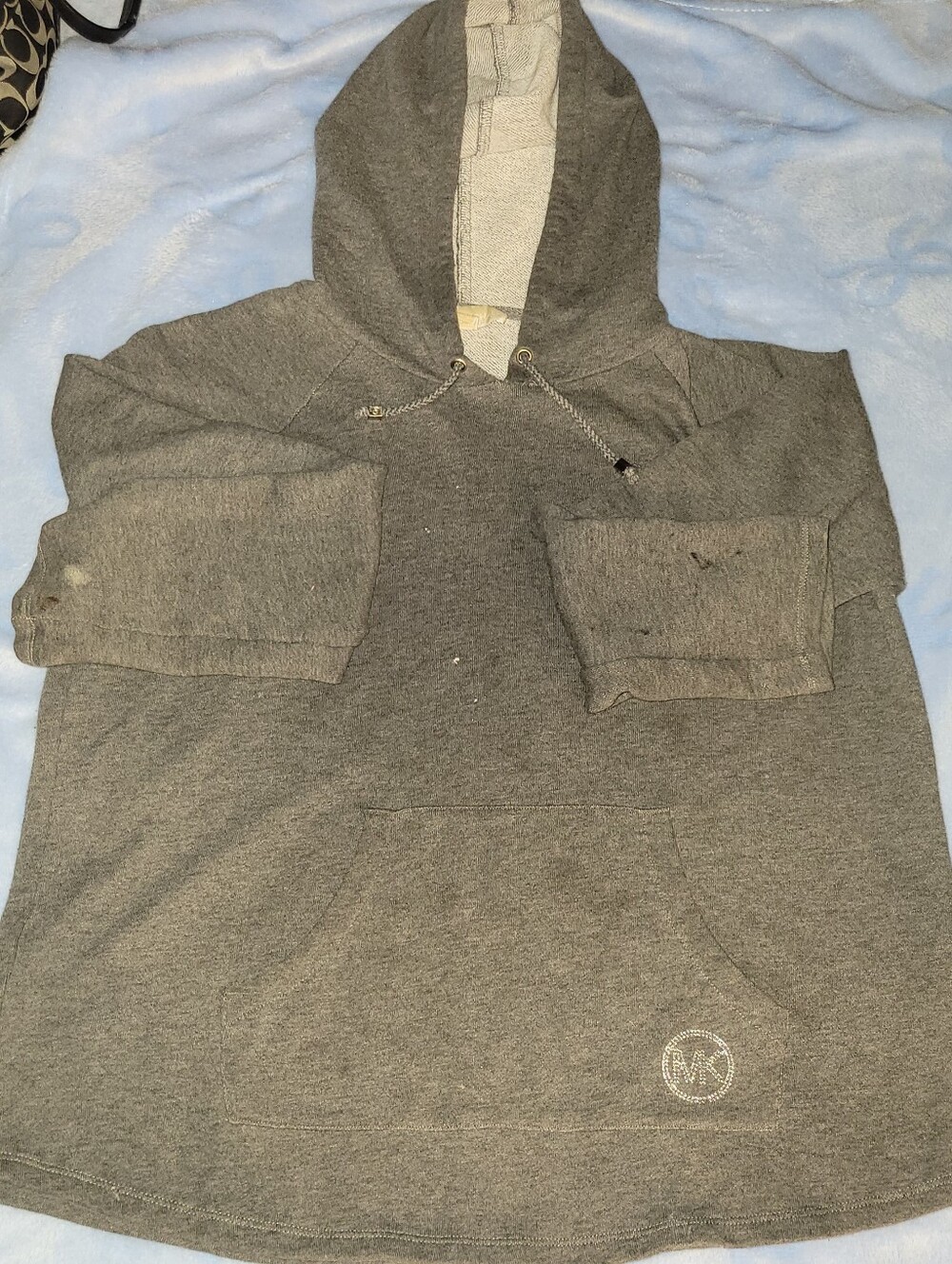 Michael Kors Dark Gray Hooded Pullover Sweatshirt